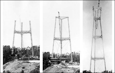 Sutro Tower Construction Collage Photo credit: San Francisco Public Library (found at sutrotower.org)