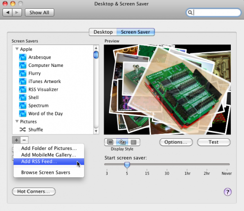 Desktop & Screen Saver Preferences